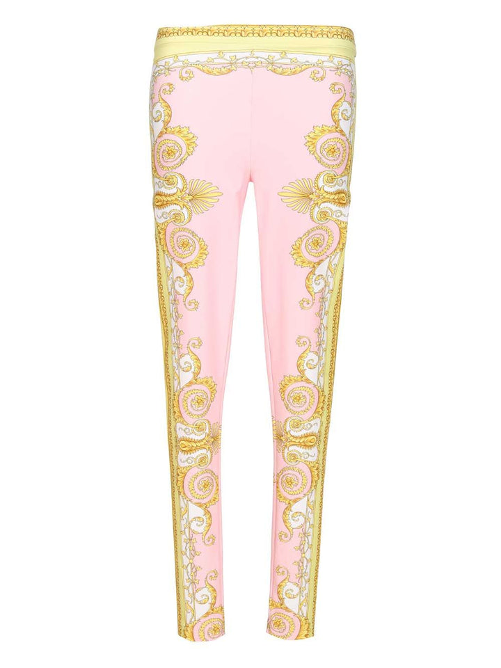 Versace Leggings Stampati Primavera Barocco Trousers - Rose | 7131082a33ac8b4f0d236f0b1282fab65d9b4c0f