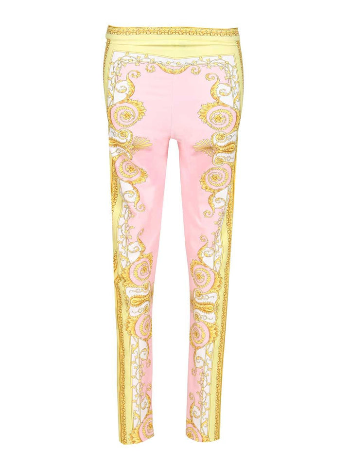 Versace Leggings Spring Barocco On Responsible Matt Lycra Trousers - Rose | a04c8cb128e7aa9b9469f900786595dc9490e1d2