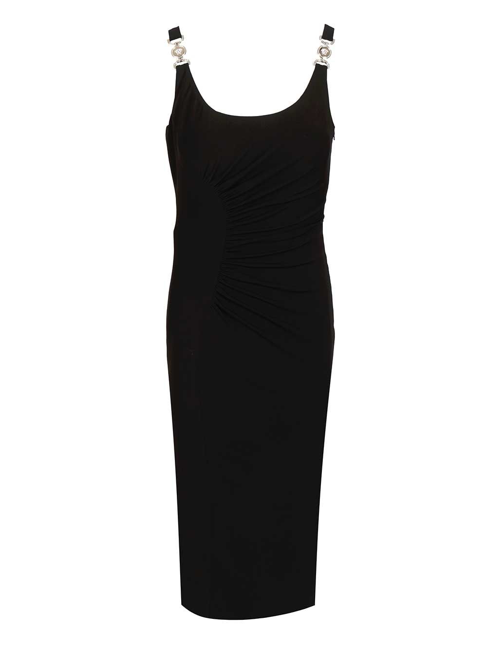 Versace Cocktail Dress Responsible Stretch Crepe Jersey Dresses - Black | f21399cdfc760b9ae8915d07c9437d2b9c527f56