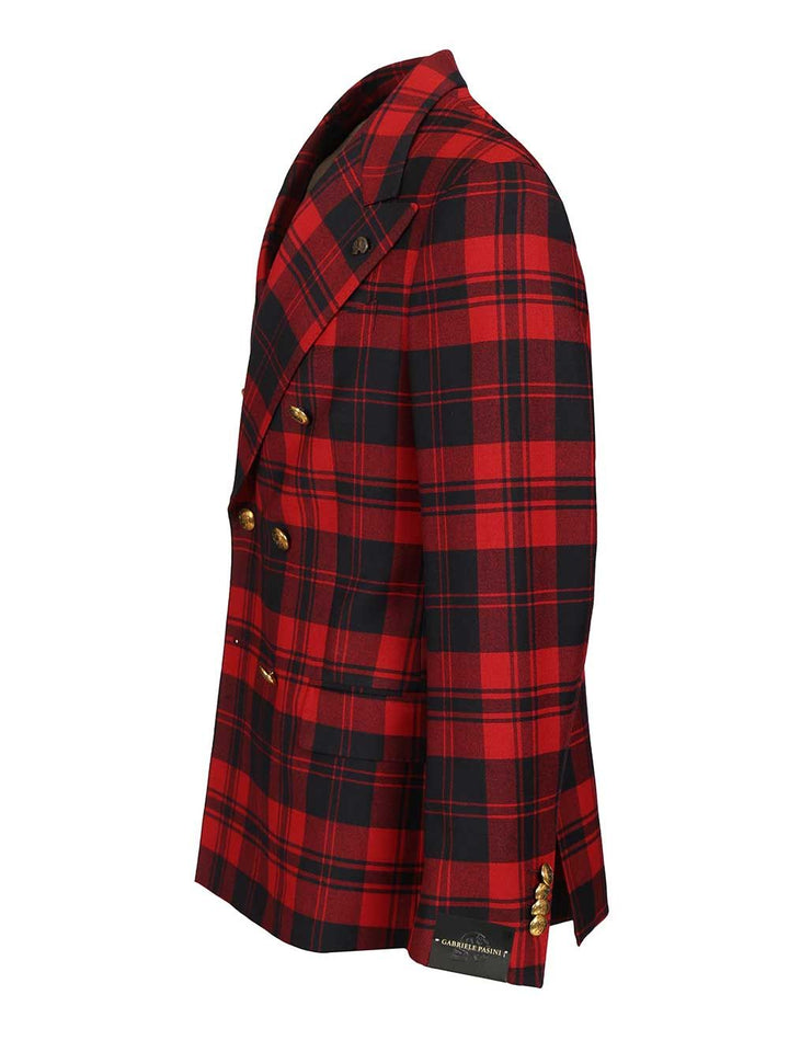 Gabriele Pasini Red Checked Double-Breasted Suit Dresses - Red | 601ad3df1efb978e6387374ea77f686ce12b0c68