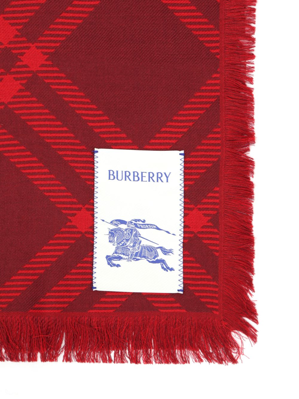 Burberry Wide Check Silk And Wool Scarf Scarves And Foulards - Red | 58c075b2f03e31f451cd554b5a2c8ddc48989a59