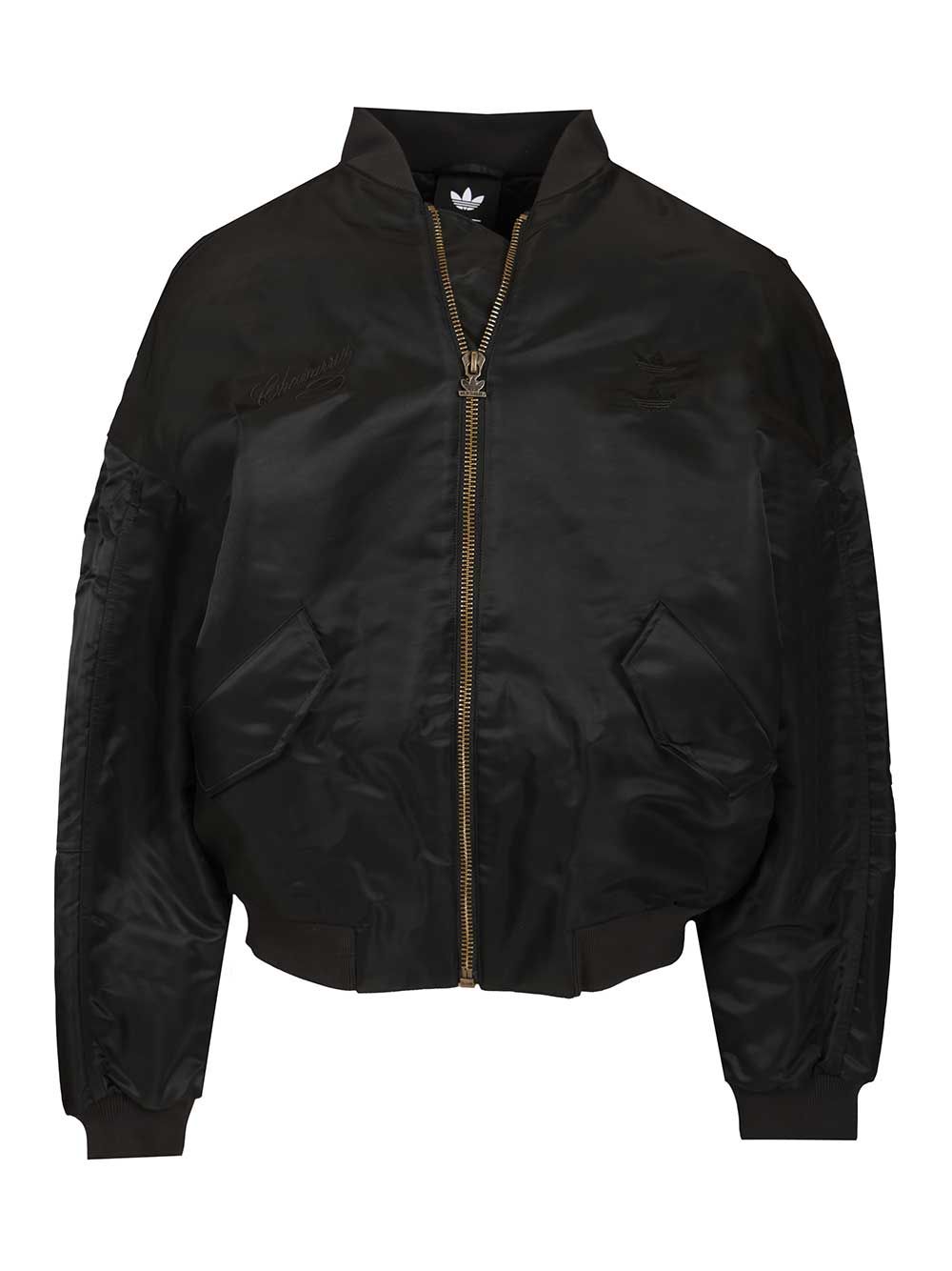 Adidas By Willy Chavarria Satin Bomber Jacket Jackets - Black | 904e4fd714554da34e76d7b9e2f18d48f3d14547