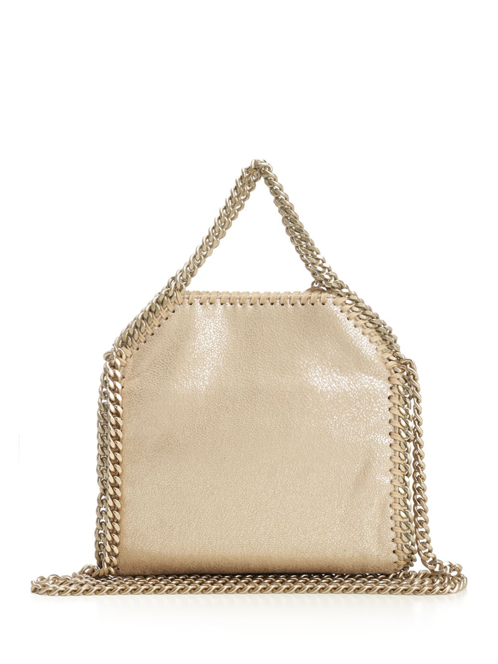 Stella Mccartney Falabella Tiny Bag Eco Shiny Dotted Chamois W/Tonal Chain - Airlite Crossbody Bags - Gold | dfc0ddb90ad4b7b432e59e752fc6e7b500e2c1bf