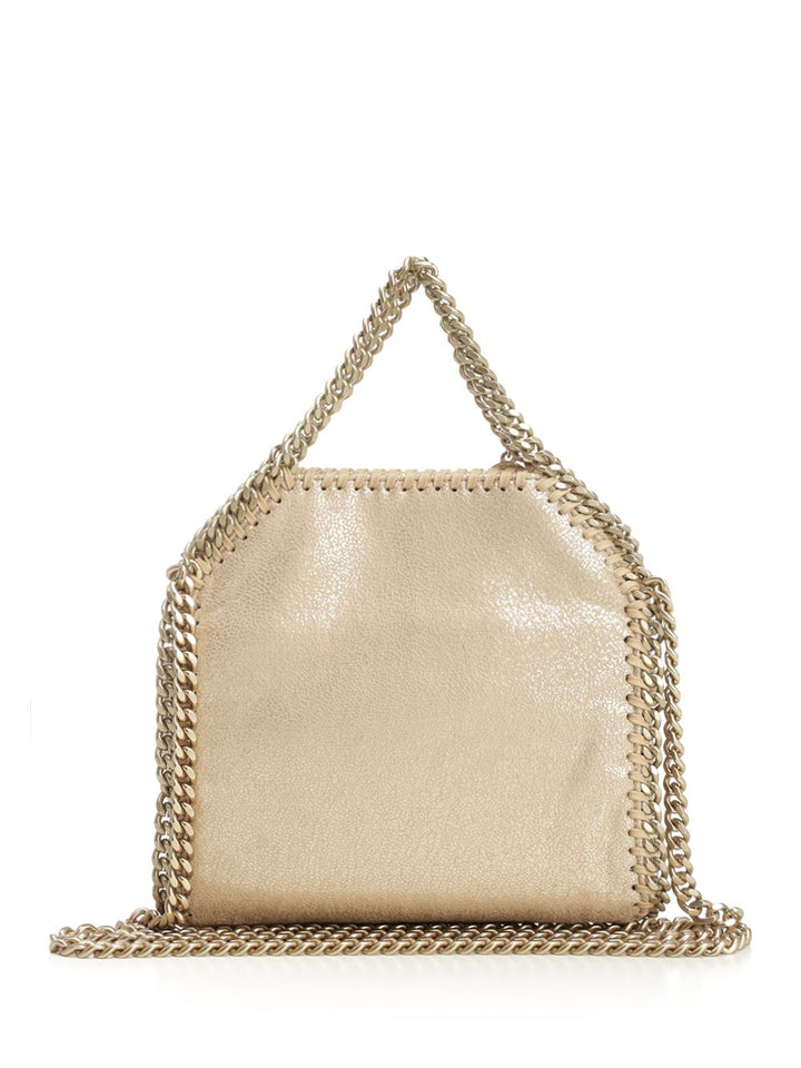 Stella Mccartney Falabella Tiny Bag Eco Shiny Dotted Chamois W/Tonal Chain - Airlite Crossbody Bags - Gold | dfc0ddb90ad4b7b432e59e752fc6e7b500e2c1bf