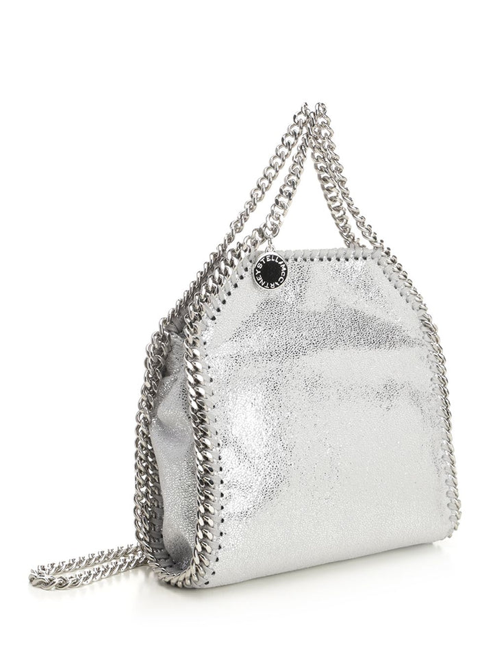 Stella Mccartney Falabella Mini Silver Tote Bag Crossbody Bags - Silver | 171e699b3dcadbf00a6be9ed735fb828bcb2b122