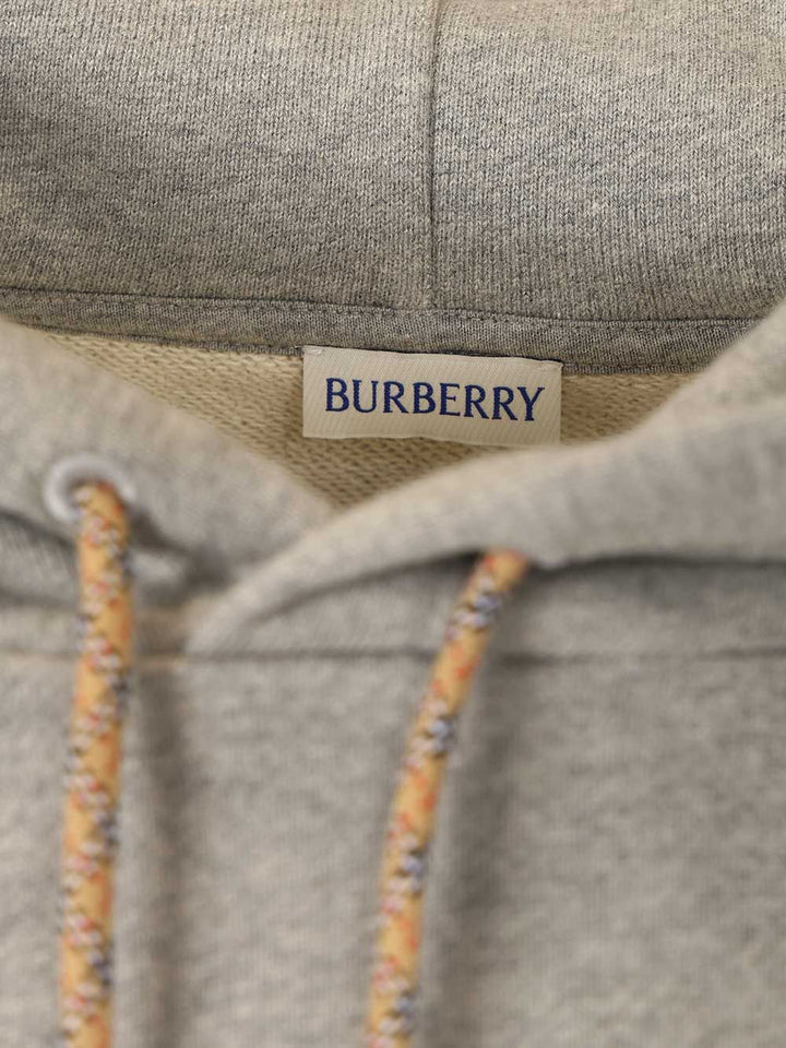 Burberry Reilly Chk Pch Hoodie Sweatshirts - Grey | 06c0d52e571a66b2d7e4b2e9afbd051d2933cc5d