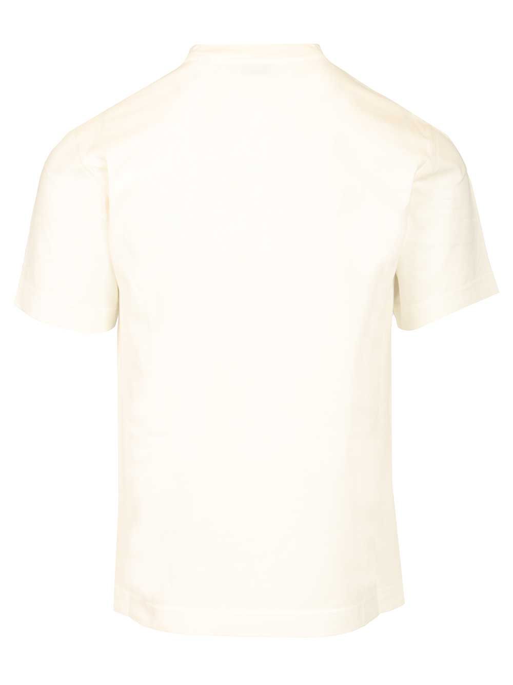 Burberry Cotton  With Shaded Ekd T-Shirt - White | 17ee246ed7addf38f842479ce112b1f7def3352f