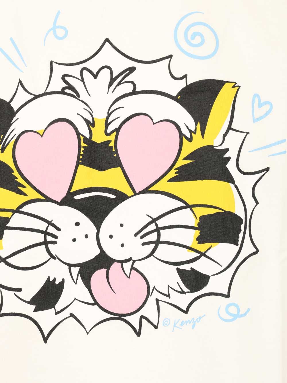 Kenzo Kenzo Wild Tiger Oversize T-Shirt - White | 9e746bd854e43e79802911343152cdcaf39983ed