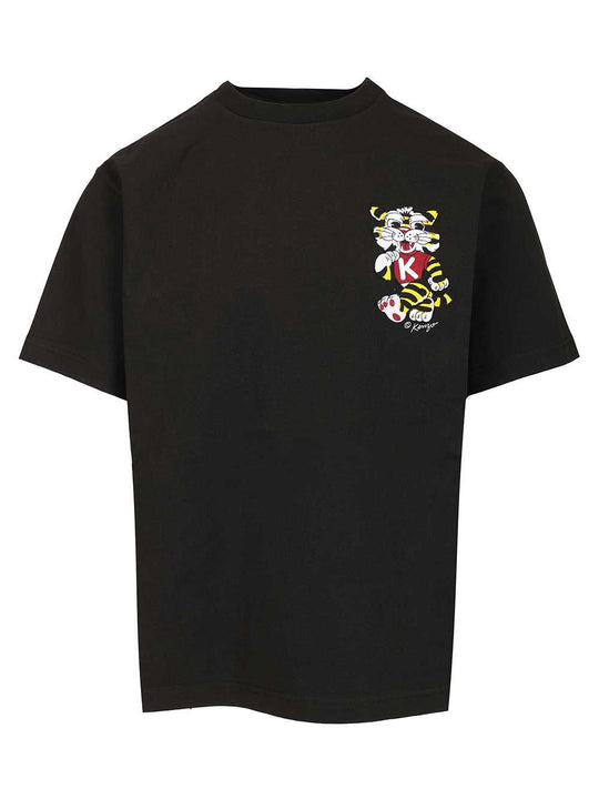 Gots Kenzo Wild Tiger Embroidered Oversize T-Shirt Black