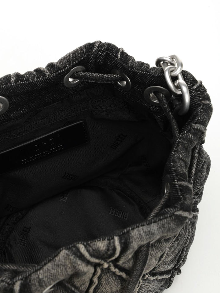 Diesel Charm-D S-Bucket Bag Crossbody Bags - Grey | 5897e9ea2419399f056482e9b77bd47f4a264fb6