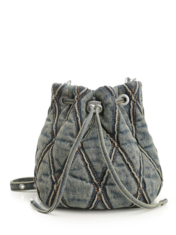 Diesel Charm-D S-Bucket Bag Crossbody Bags - Blue | 34fe9e30a2f800f86af39fc3d5a27d2832e53a28