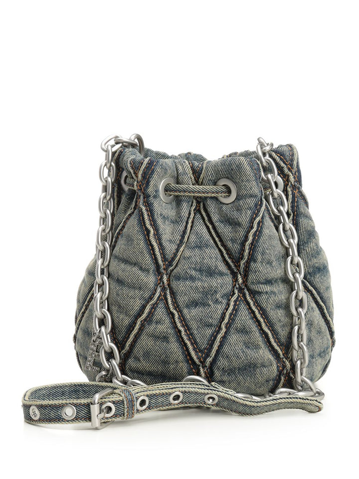 Diesel Charm-D S-Bucket Bag Crossbody Bags - Blue | c0c447efc21f7352b3e9fae92925a6e40b11da65