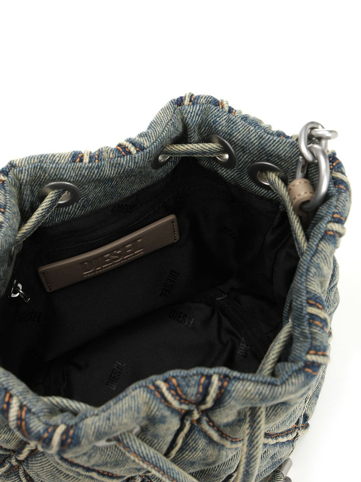 Diesel Charm-D S-Bucket Bag Crossbody Bags - Blue | 7d9c8ba43befdcab9e5cd53cd5faeb1d0e597b1f