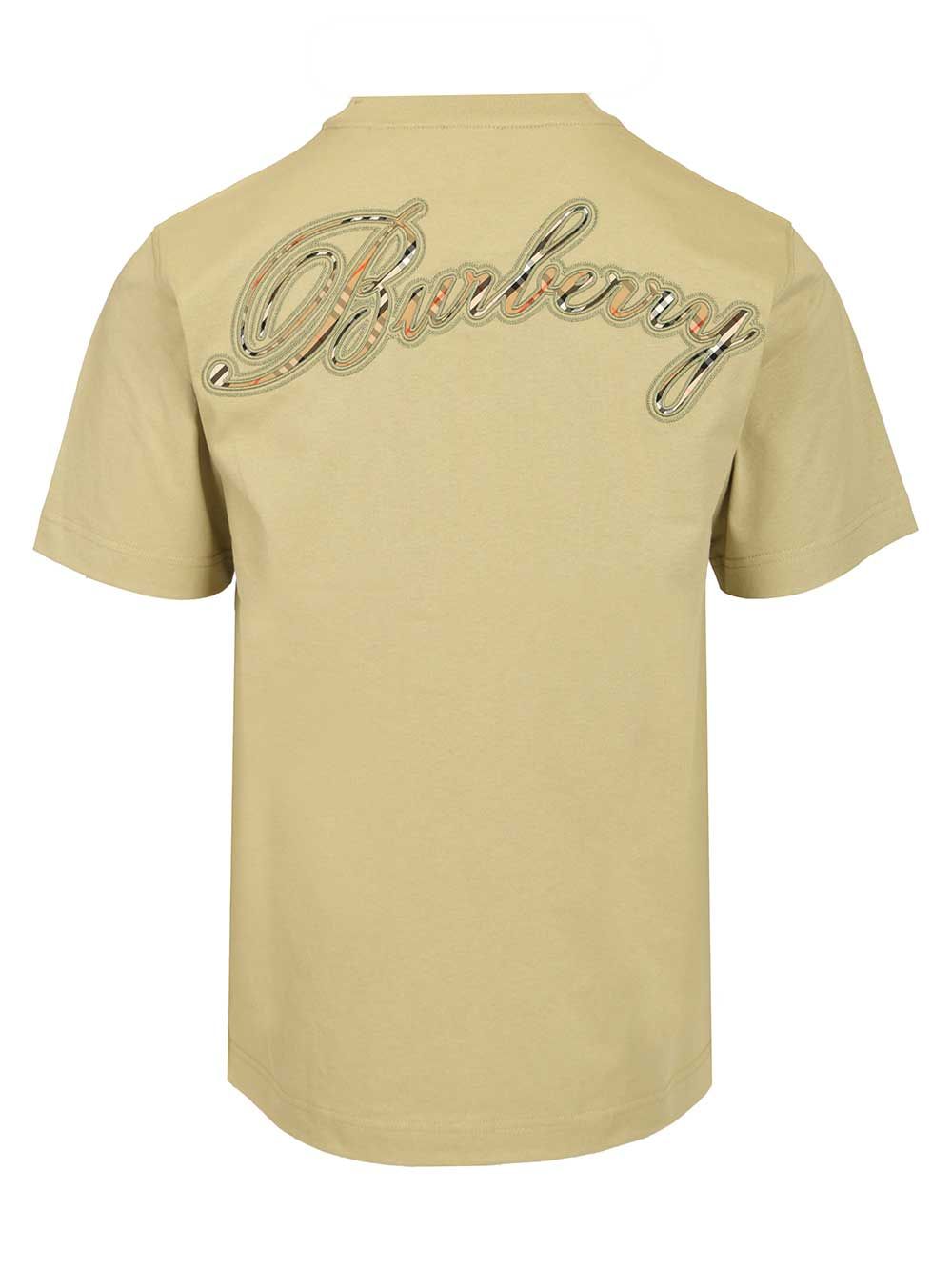 Burberry With Embroidered Burberry Logo T-Shirt - Green | b688bf26a23628424ad07f4c90e940541e64290d