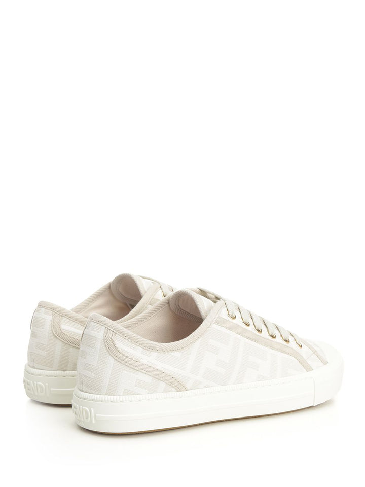 Fendi Domino Sneakers - Beige | 7dae5d233121cbc81aa901acccd61a073ab3b67e