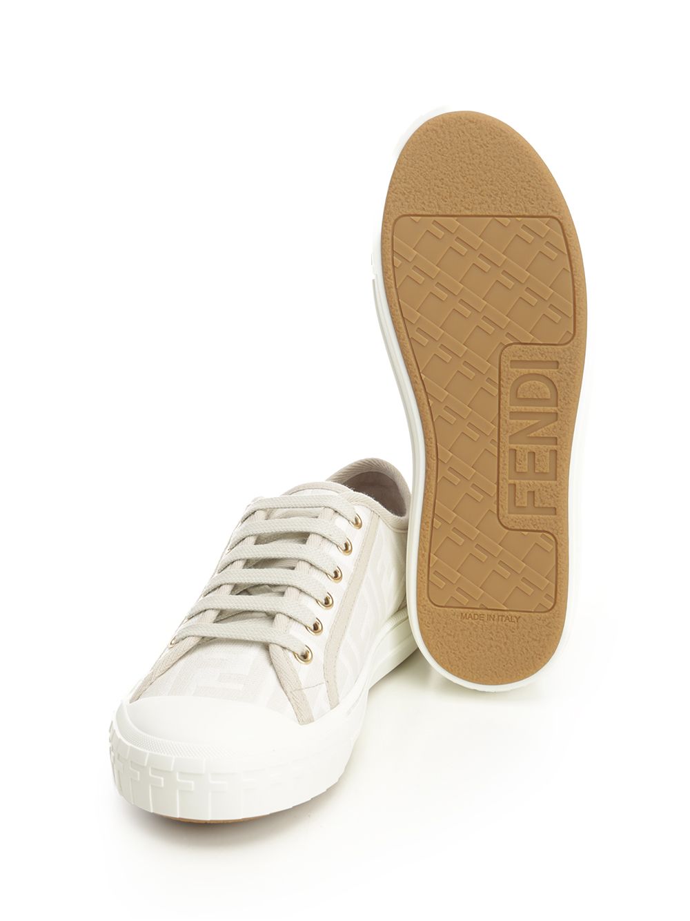 Fendi Domino Sneakers - Beige | ae39b657ce241a8bcc8f8320e300113820c7ee62