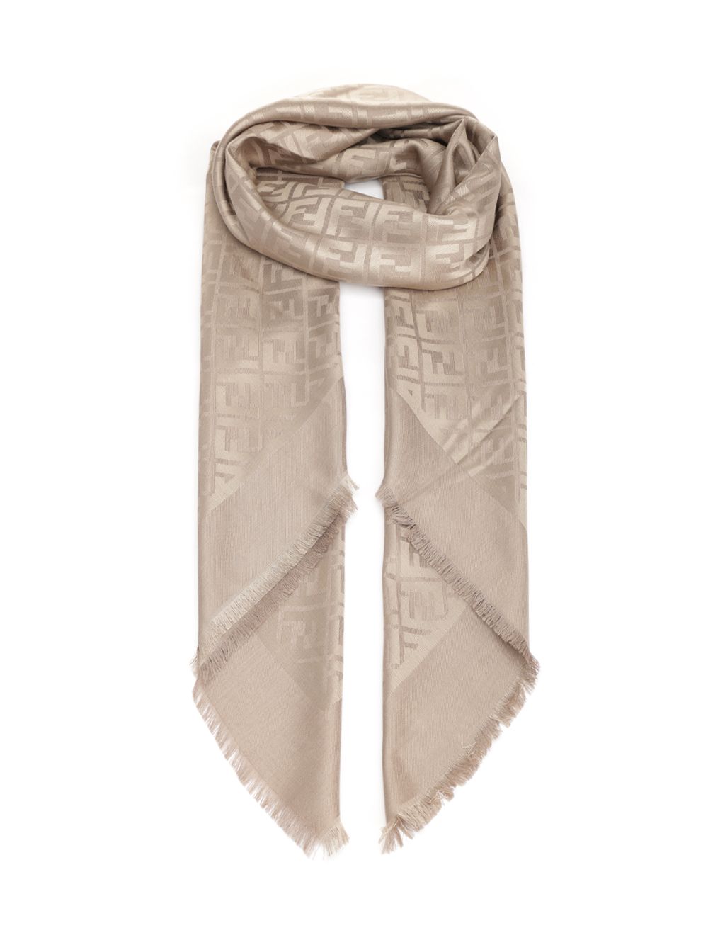 Fendi Scialle 140x140 Ff Gots Scarves And Foulards - Grey | 57bbdcc3c7448b07e4a48fa81d4c6fb83fa38c19