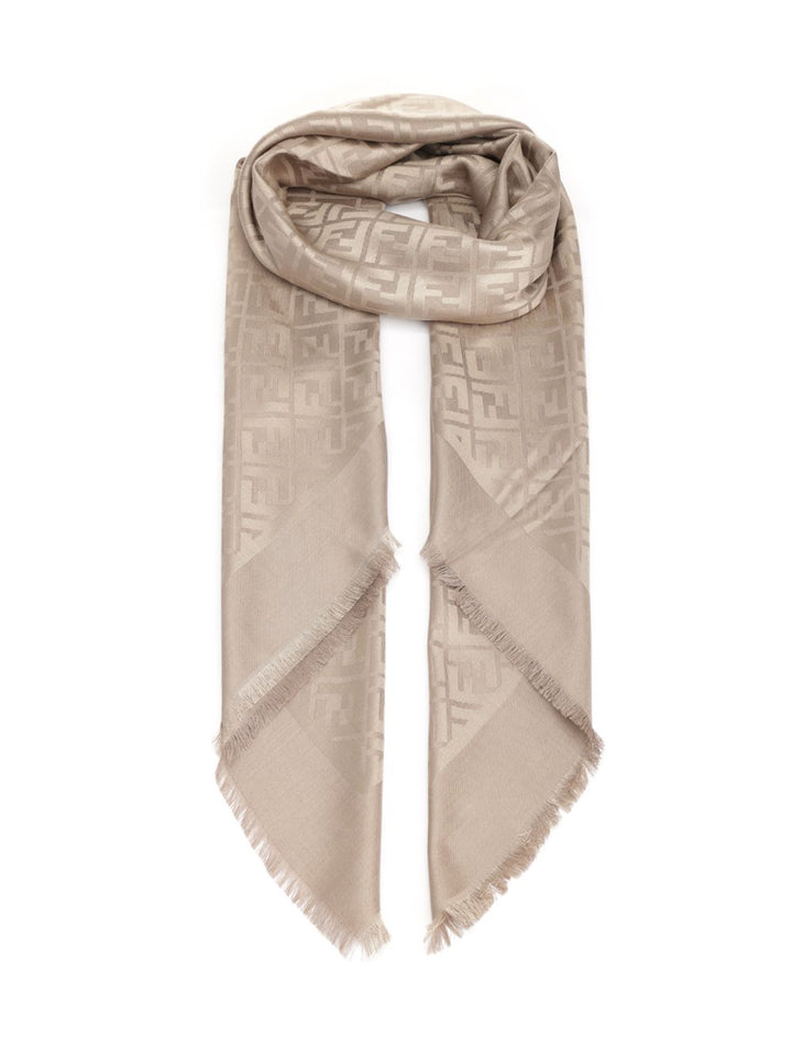 Fendi Scialle 140x140 Ff Gots Scarves And Foulards - Grey | 57bbdcc3c7448b07e4a48fa81d4c6fb83fa38c19
