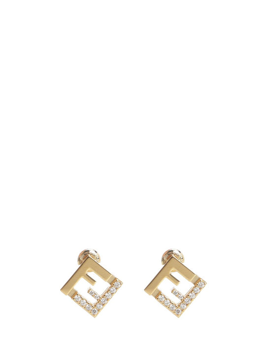 Ff Earrings With Crystals Jewelry Gold