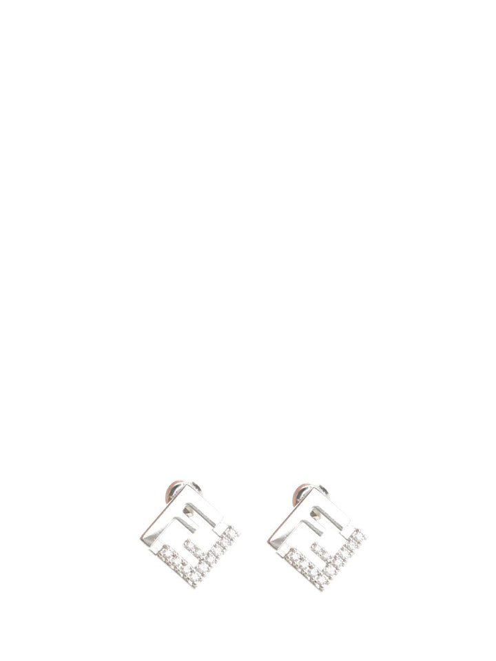Fendi Ff Earring Metallo/Crista Jewelry - Silver | 8af19f50c56a6e5f77117e444308f5706214fb72