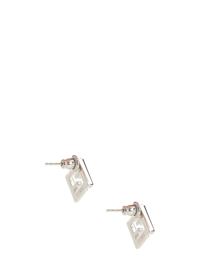 Fendi Ff Earring Metallo/Crista Jewelry - Silver | 424fdf02b8128b98b2625fc8d9eb931a26fcf1a2