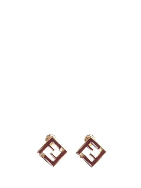 Ff Earring Metallo/Smalto Jewelry Red