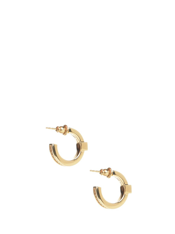 Fendi Ff Cube Hoop Co Metallo/Crista Jewelry - Gold | 8e7bcb02356b30f2718e4e493407cb08bb6ed918
