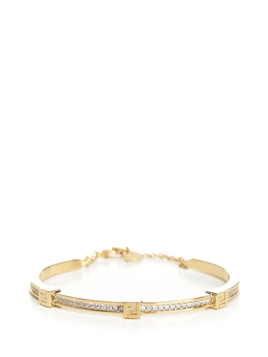 Ff Cube Bangle Metallo/Crista Jewelry Gold