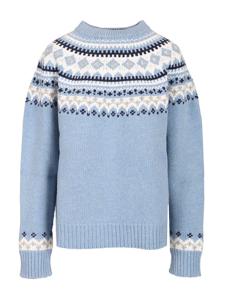 Miu Miu Wool Sweater Knitwear - Light blue | ab238a0104725f6bce96b1e775969cbdf1737b42
