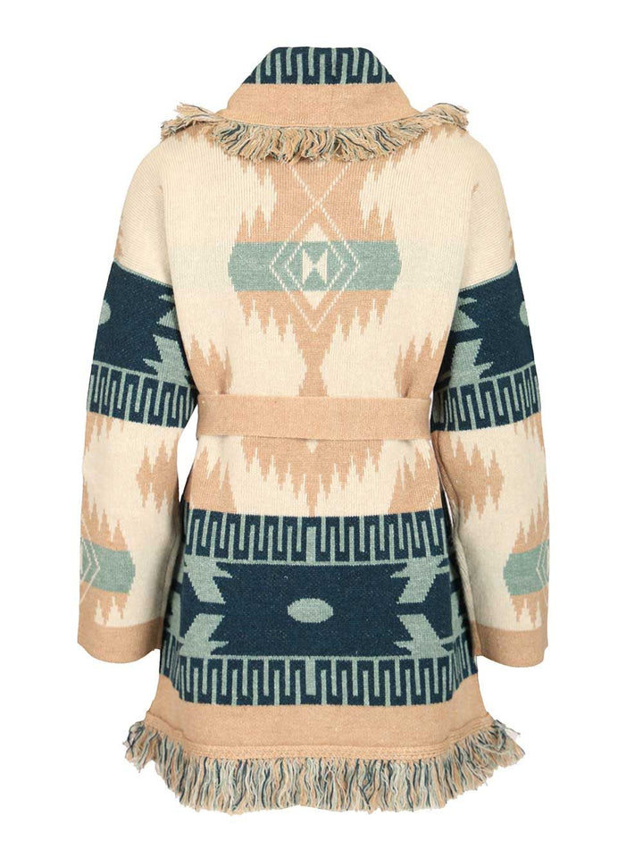 Alanui Icon Cardigan In Cashmere And Linen Knitwear - Beige | 843bc1efcaddc1cadd65eabd13928f886034ccf7