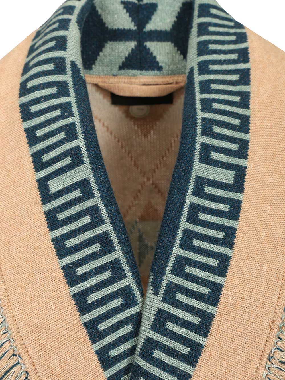 Alanui Icon Jacquard Cardigan Chalk Sand Knitwear - Beige | 5a69b32a90c761fa35c80d0affd506988f0dca8b