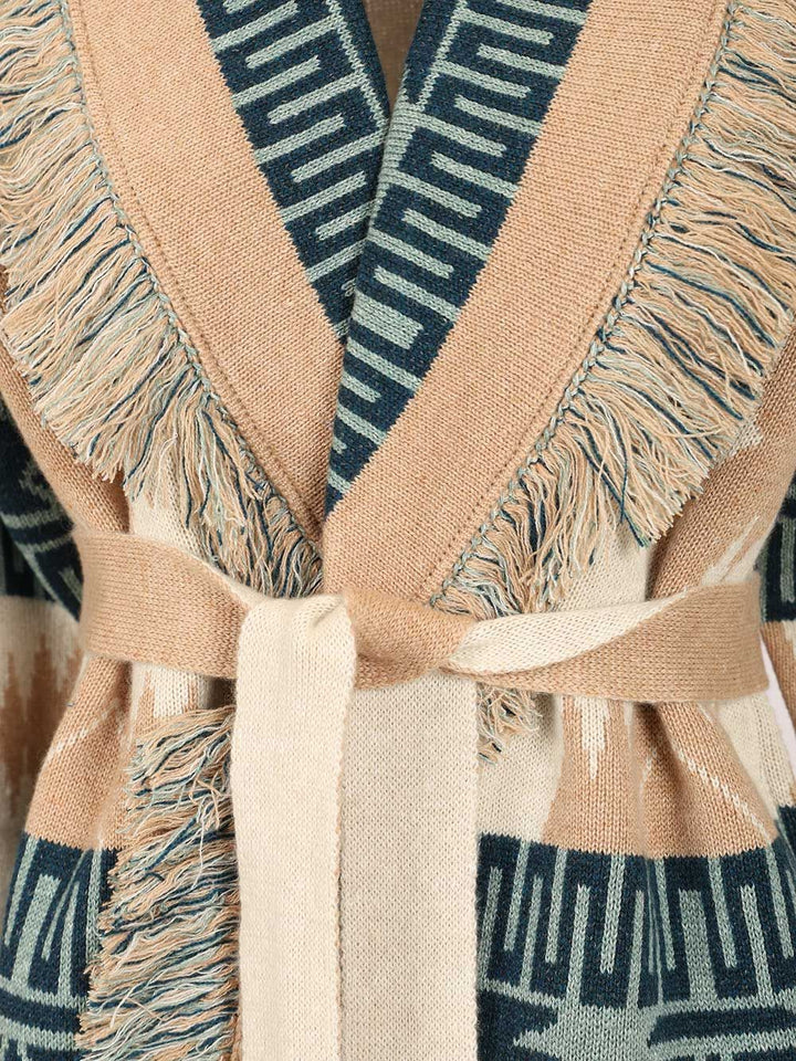 Alanui Icon Cardigan In Cashmere And Linen Knitwear - Beige | 43cbaa0f6b345d332c88bb45c41d889d08fc1b21