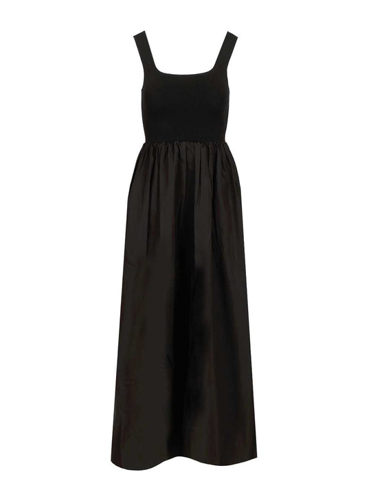 Knit And Cotton Dress Dresses Black