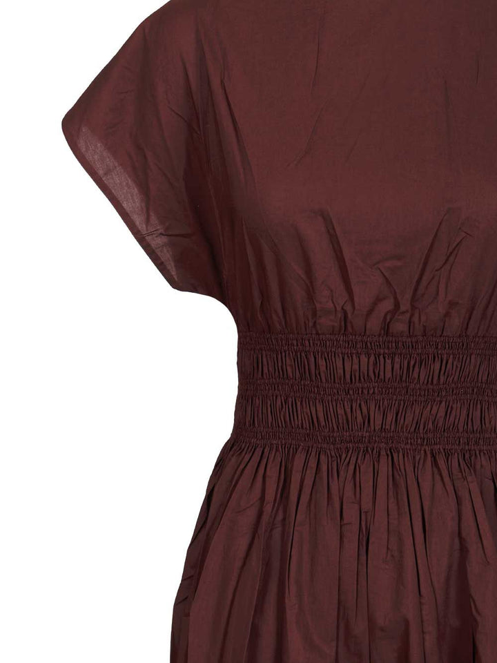 Matteau Shirred Waist Midi Dress Dresses - Bordeaux | 66c0b2ded6f0b26c727e4a2c3b4da077c33e6d5b
