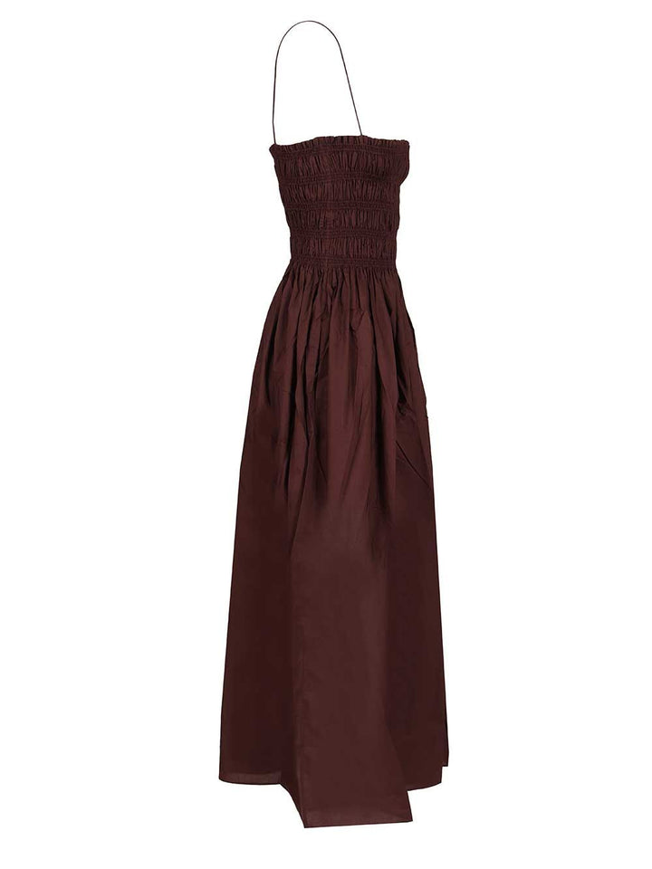 Matteau Dress With Gathered Bodice Dresses - Bordeaux | c148cc47ec991bb54b7b156e97fbb71177fbec5b