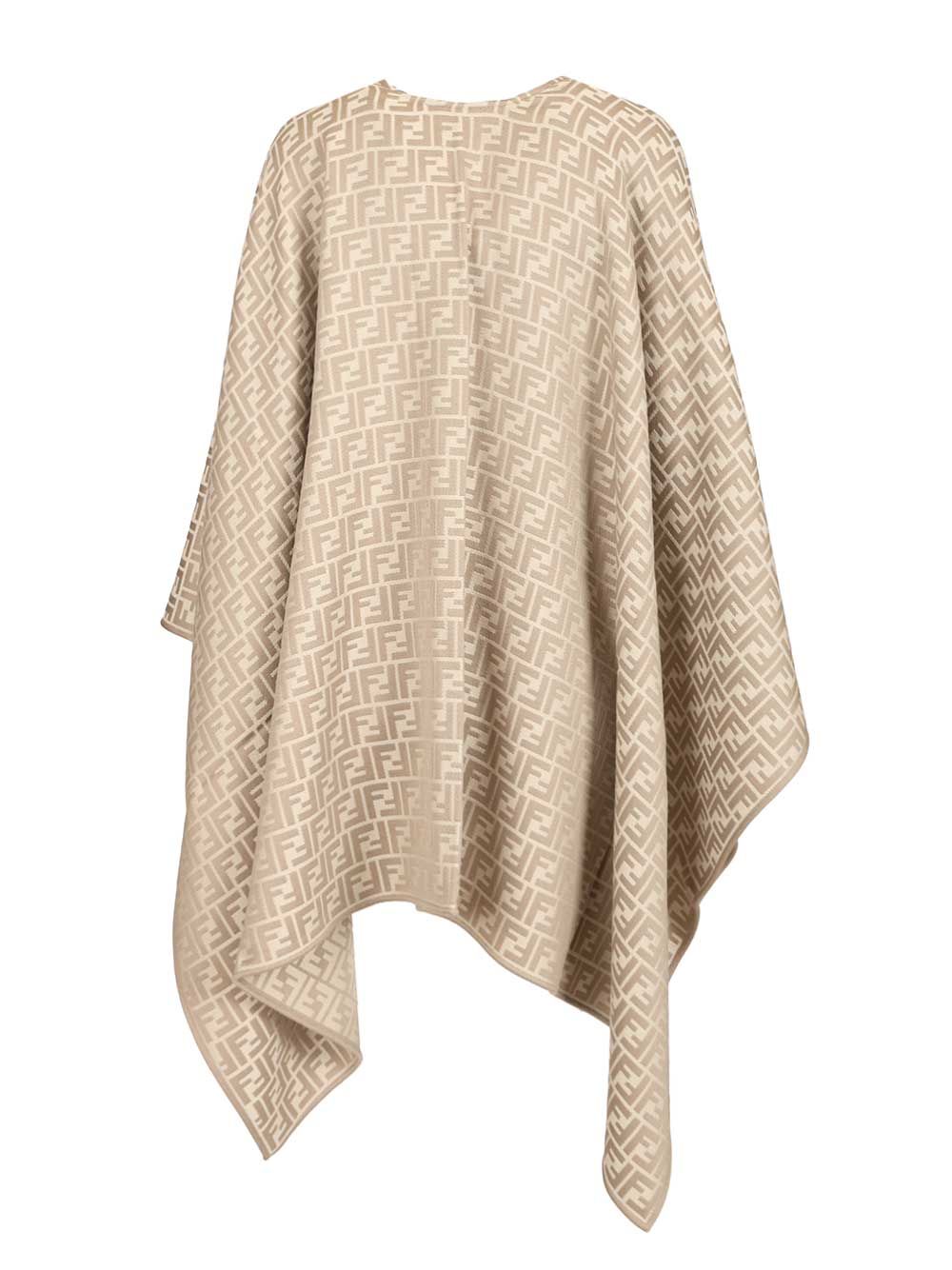 Fendi Wool And Silk Poncho Scarves And Foulards - Beige | 5a159d0194e1be486fb353f63bdba3da9e26291e