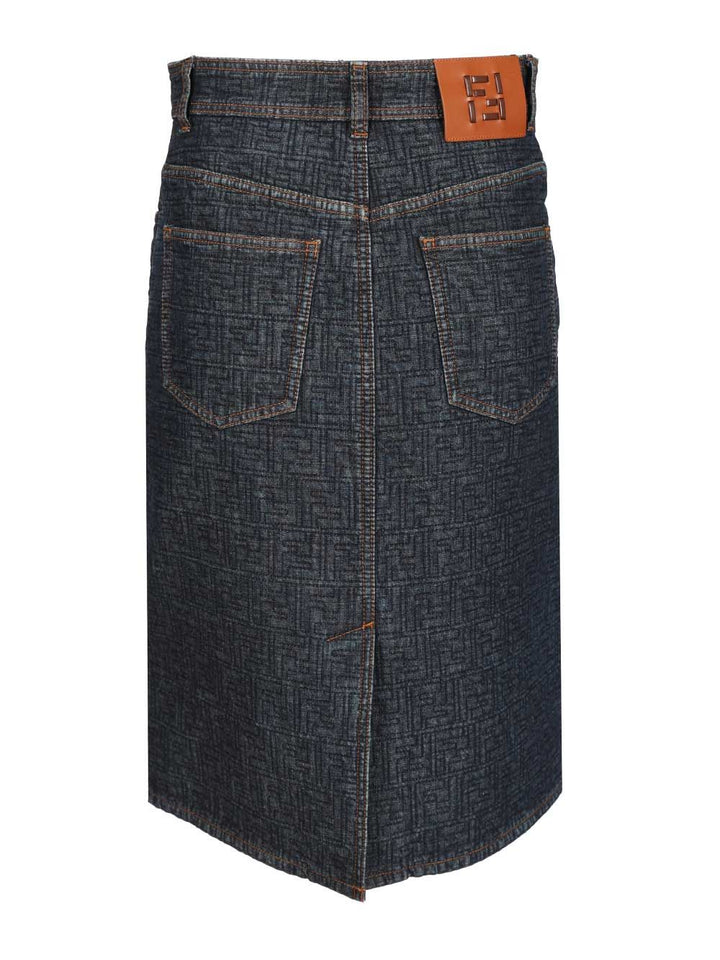 Fendi Gonna Ff Padded Deni Skirts - Violet | 3191f052943abe74c7319d1a32eec6e746e985cf