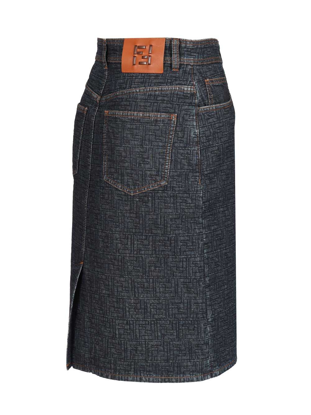 Fendi Gonna Ff Padded Deni Skirts - Violet | 37f0aaa0d2c5baabb565d445ff9ecce83dd13055