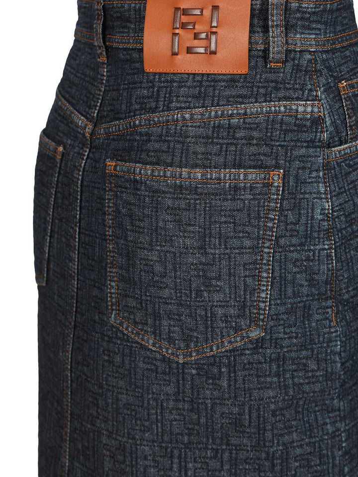 Fendi Gonna Ff Padded Deni Skirts - Violet | f13438c708b2fef6152409239e15b9f6e2abbd4d