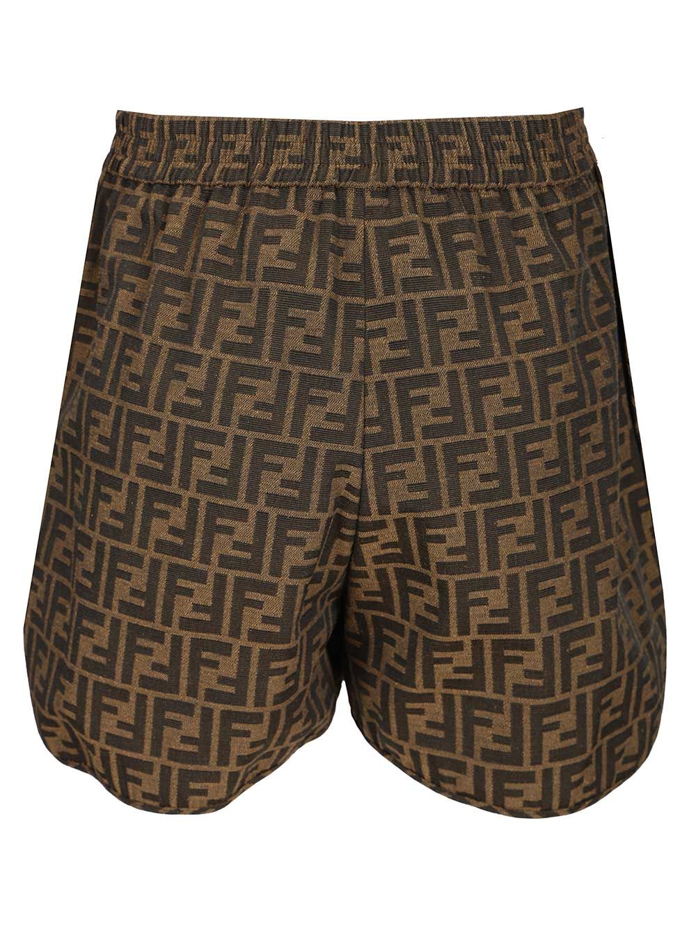 Fendi Canvas Shorts Trousers - Brown | 2904f0aea95f6b98269ba8bb58c2c4015803065a