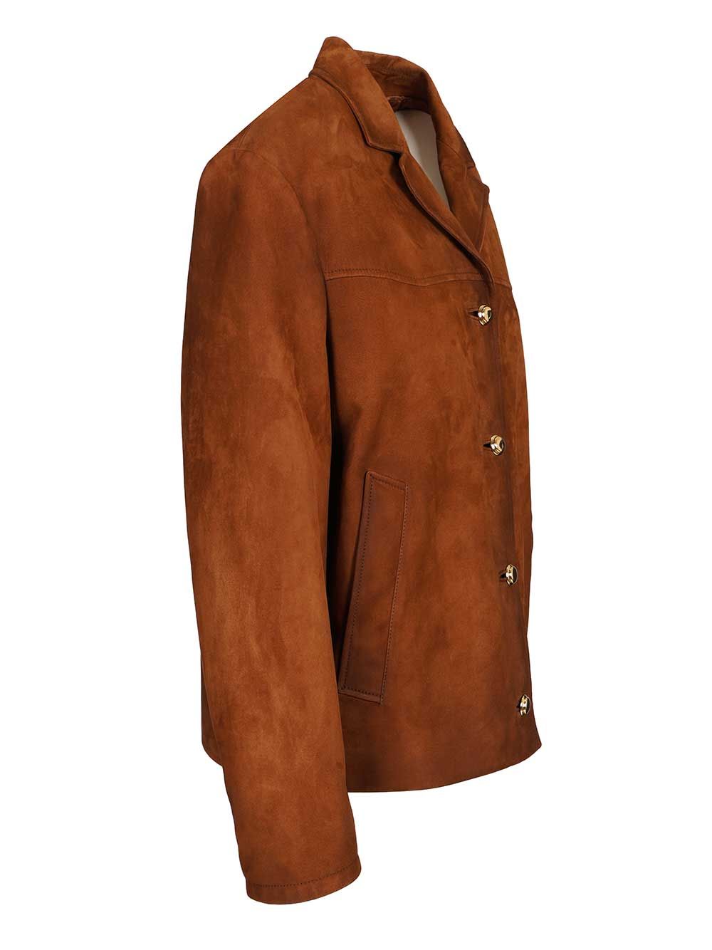 Miu Miu Suede Jacket Jackets - Brown | 3ce115f345af04b18f4b86a7e57c16ff60f6f2a6