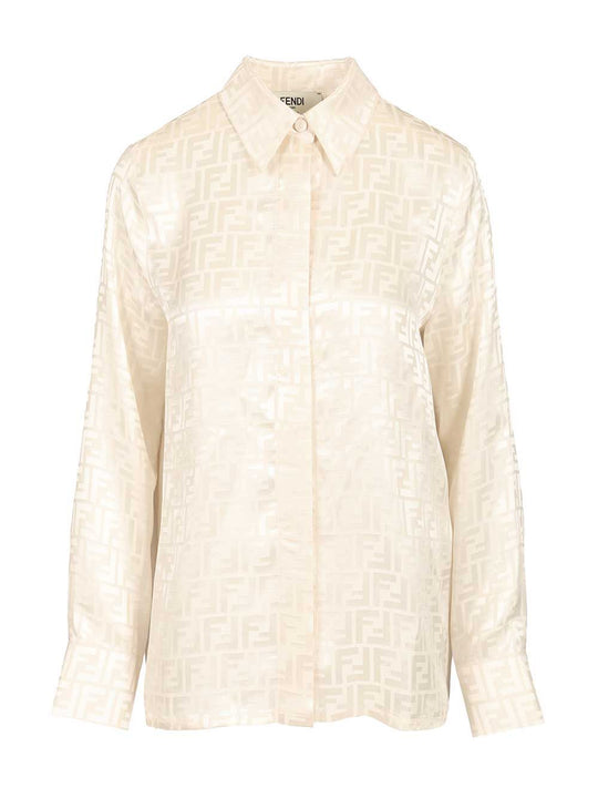 Ff Silk Shirt Shirts Beige