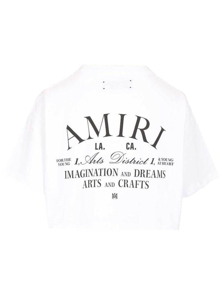 Amiri Arts District Cropped Tee T-Shirt - White | 1104de333d83f64566075944c64719016cb5675a