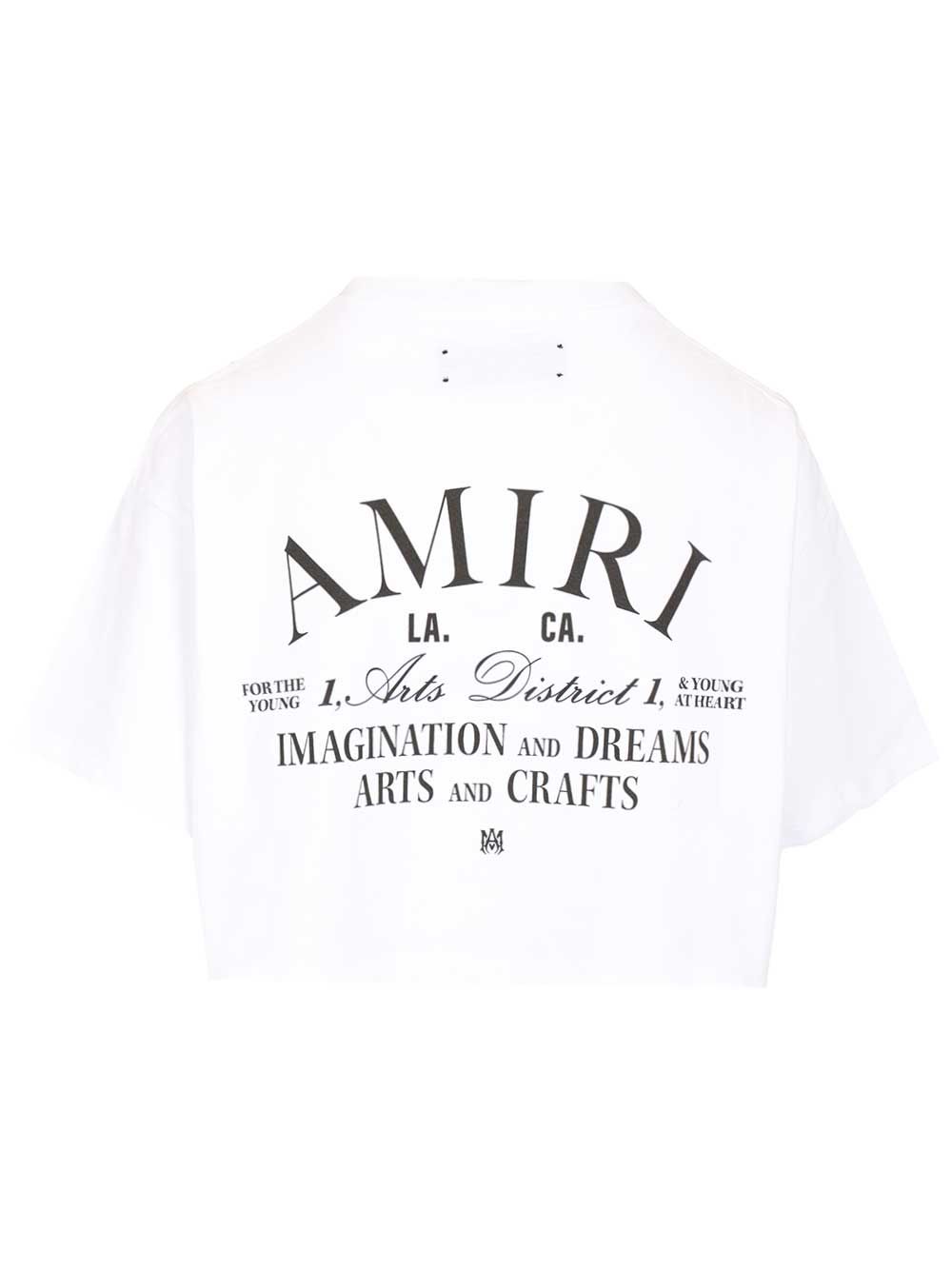 Amiri Cropped T-Shirt - White | 1104de333d83f64566075944c64719016cb5675a