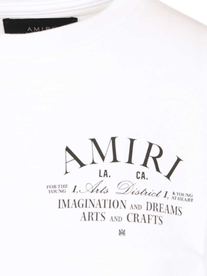 Amiri Cropped T-Shirt - White | 3aff3de80322a595ac0b9641131d1de2ccffd863