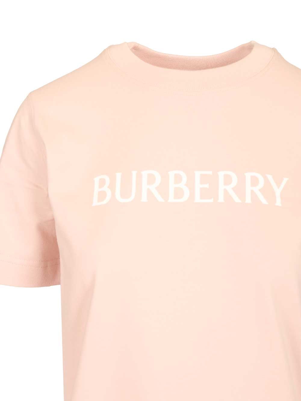 Burberry Cotton  With Logo T-Shirt - Rose | cb5efb241fe25e2847aa80aa3be38d319a93b759