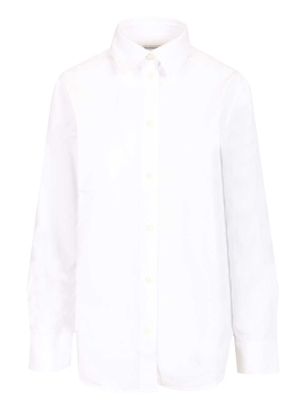 Burberry Formal Shirt In Cotton Poplin Shirts - White | 536d509f18665d9785df136ec3855fe4b8e3f25c