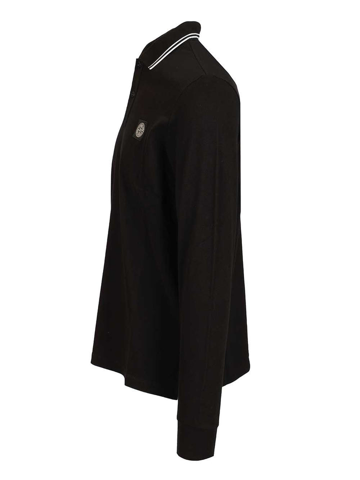 Stone Island Long-Sleeved Polo shirt - Black | 79f7e04c76ee6afd4fb863c09e5ee1ad11cd6c20