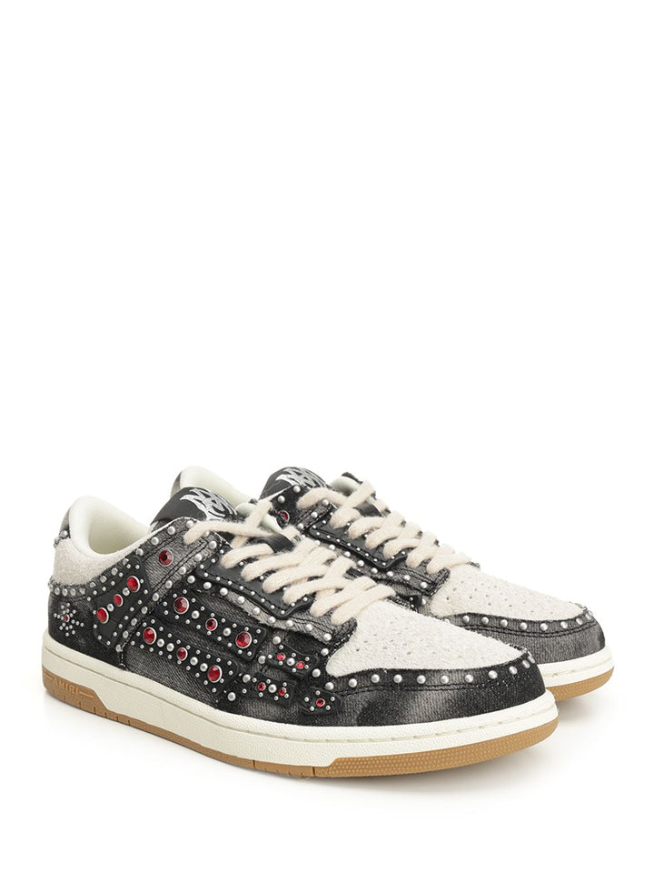 Amiri Stud Skel Sneakers - Black | 2b2b6ea94cb884eaf4757b49353bd3eda203af22