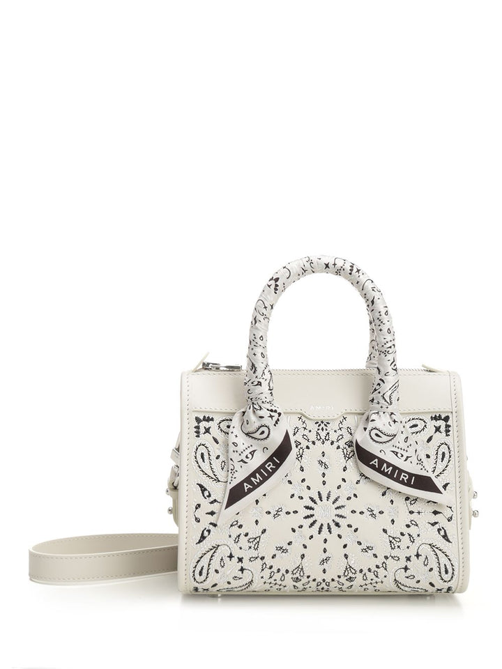 Amiri Bandana Micro Triangle Handbags - White | 27ddd6aec083dc8c271be3a70c7c6ecad5d9cb4b